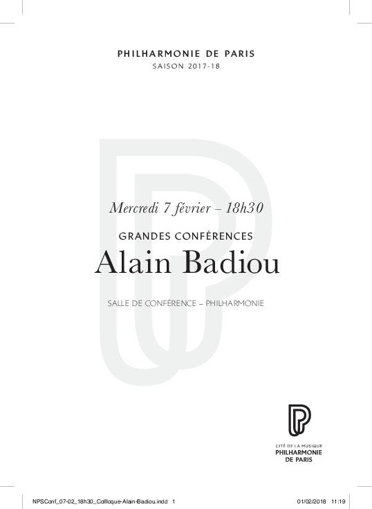 Alain Badiou, la fuite de l'oeuvre