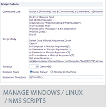 manage Windows / Linux / NMS scripts