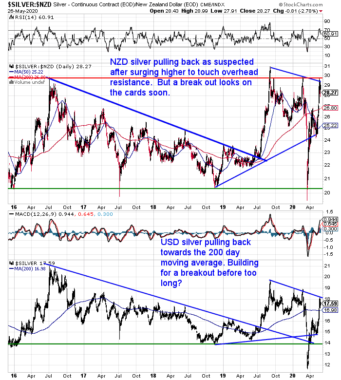 NZ Dollar Silver Chart