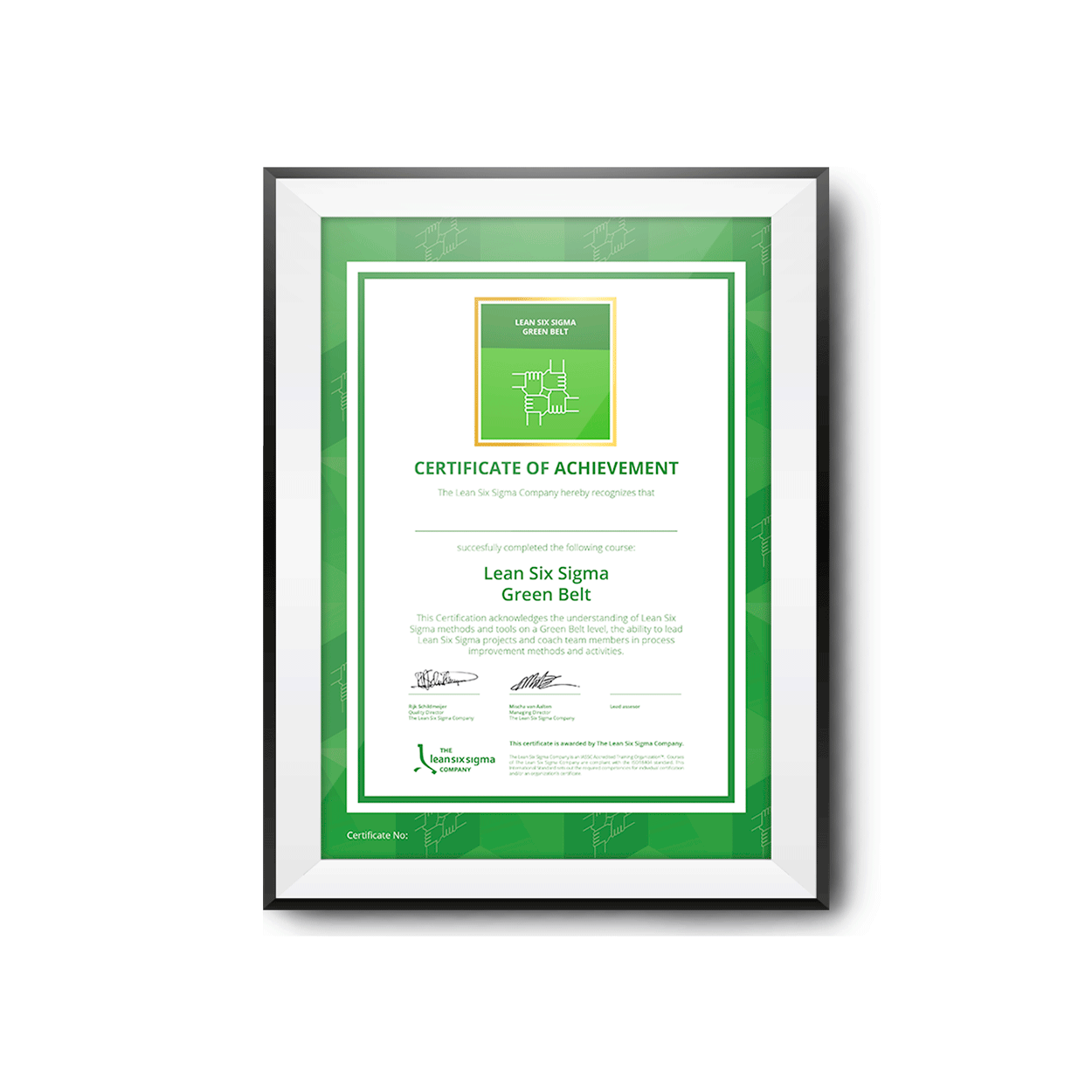 Green Belt Certificate