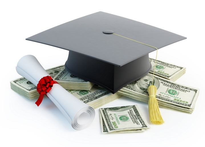 Graduation cap with money