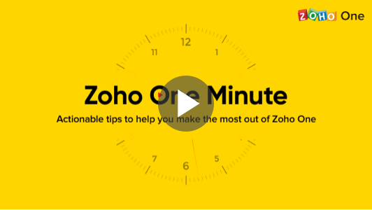 Zoho One Minute
