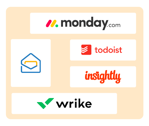 Zoho Mail integrates with Todoist, Wrike, Monday.com, and Insightly CRM
