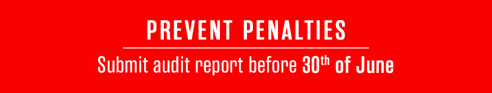 Prevent penalties, submit audit report before 30th of June