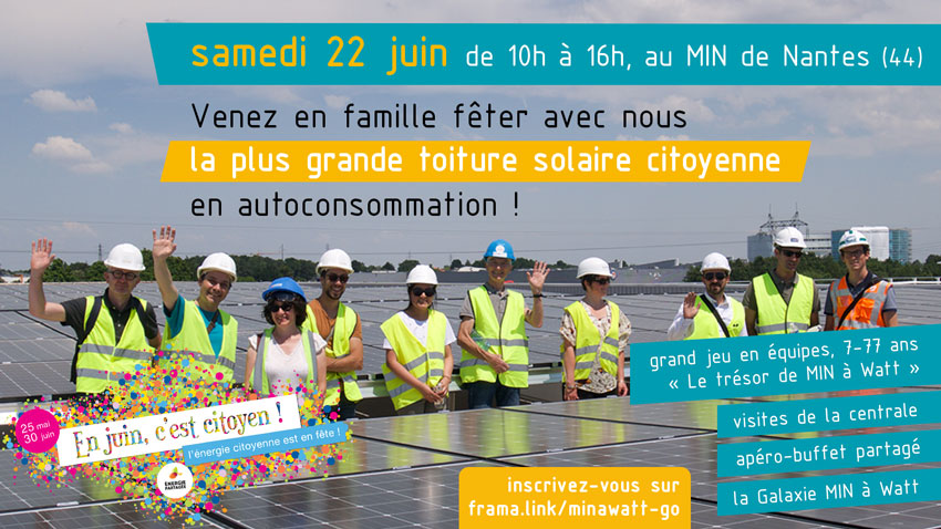 Inauguration de la toiture photovoltaïque citoyenne de MIN à Watt samedi 22 juin