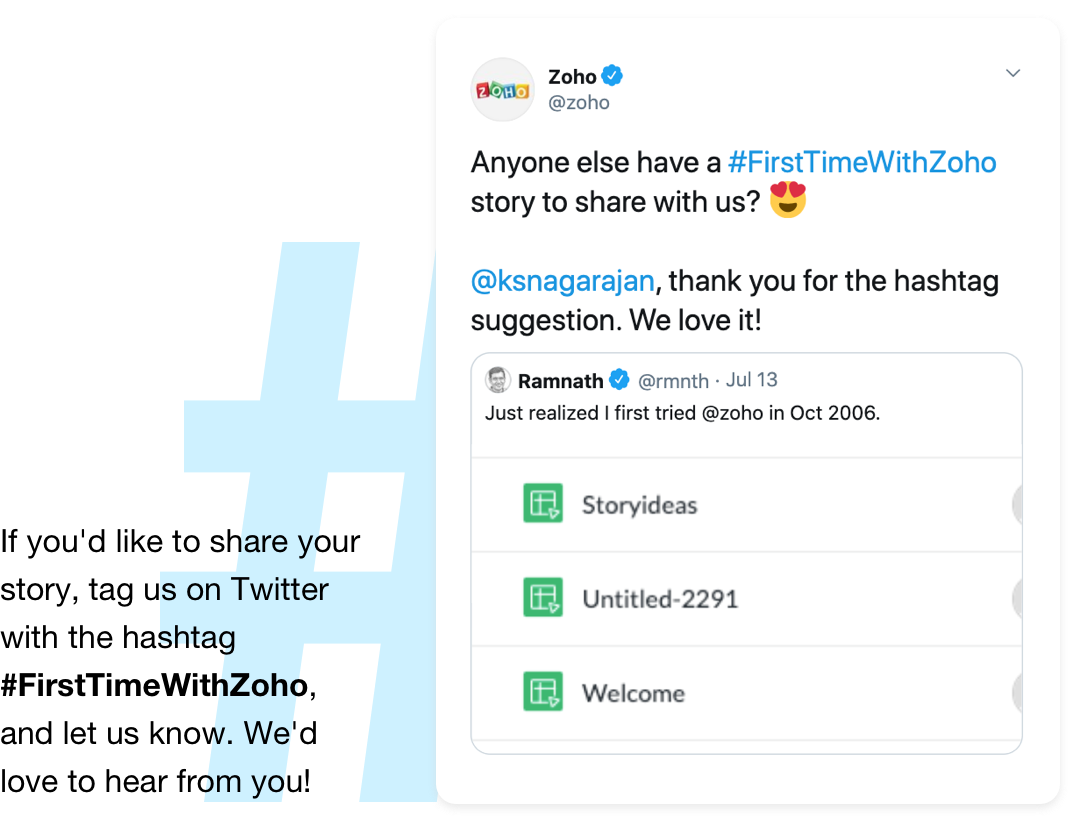 firsttimewithzoho twitter