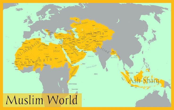 Map of Already Established Muslim Lands