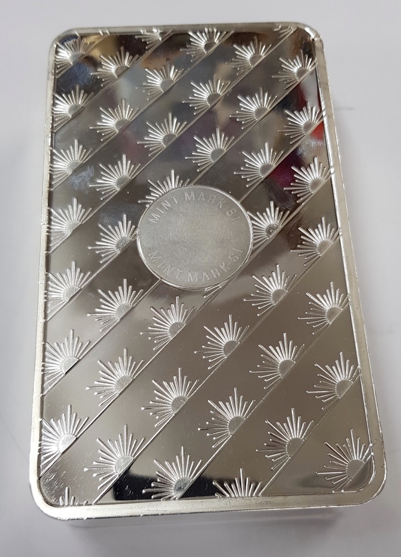 Reverse of Sunshine Mint 100oz Silver Bars