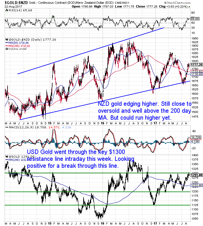 NZ Dollar Gold Chart