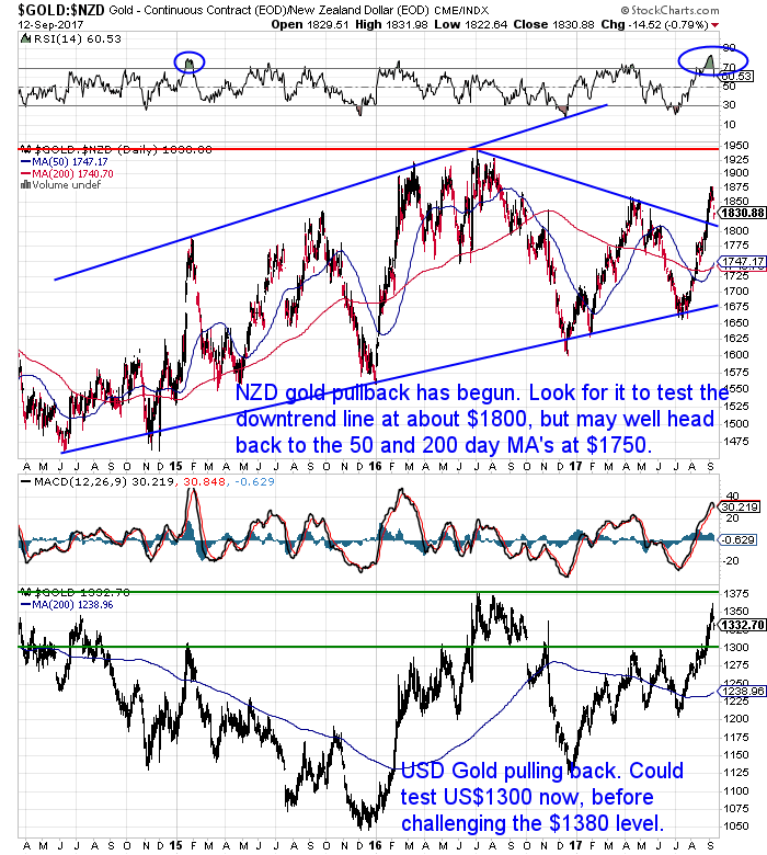 NZ Dollar Gold Chart