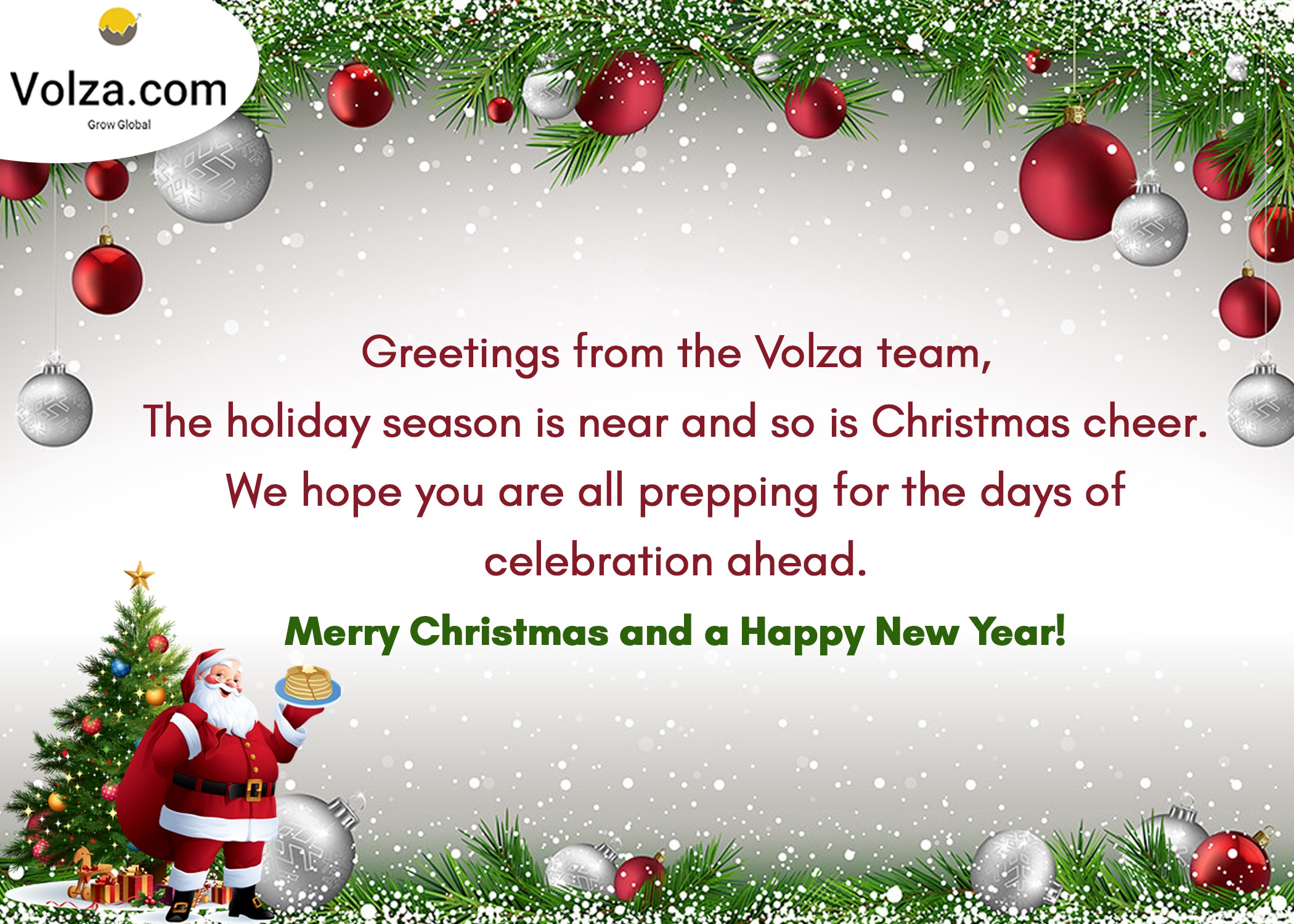 Volza wishes you and your family a Merry Christmas