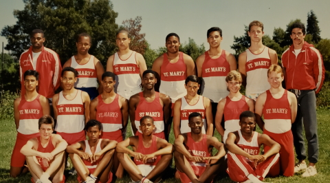 Jerold center kneeling Devin sitting far left