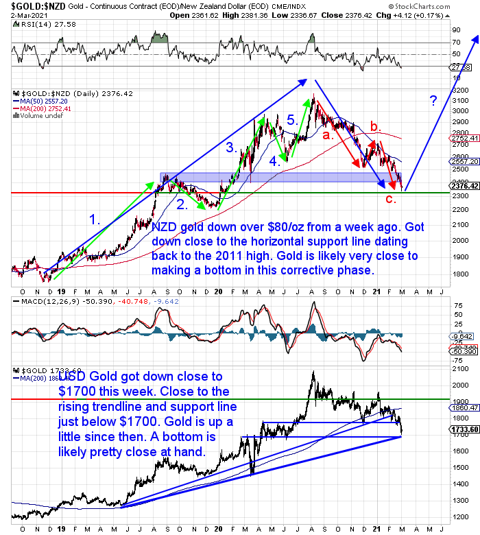 NZ Dollar Gold Chart