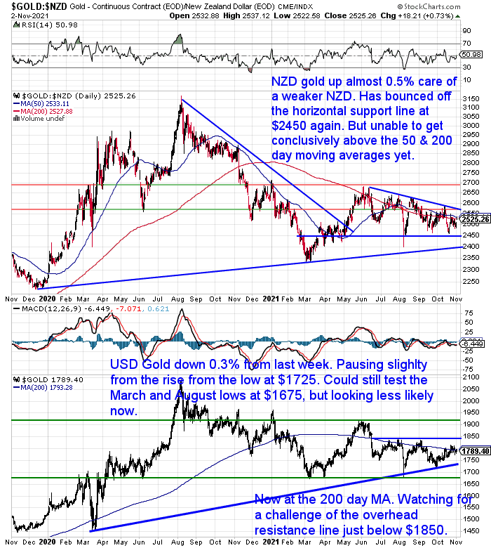 NZ Dollar Gold Chart