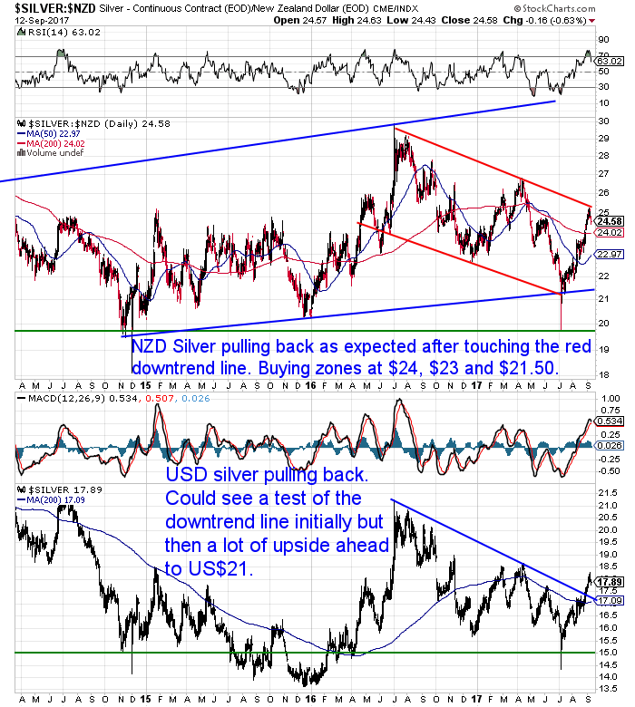 NZ Dollar Silver Chart