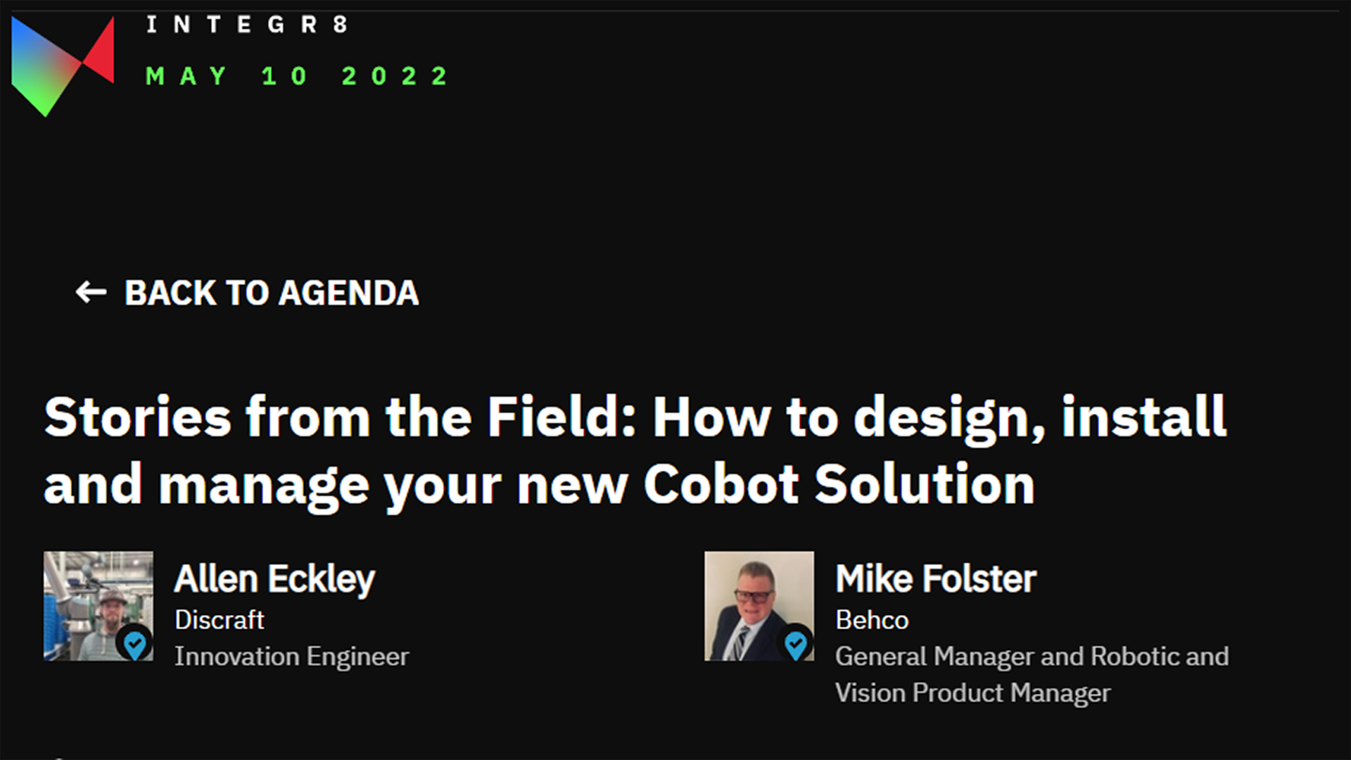 Stories from the Field: How to Design, Install and Manage Your New Cobot Solution