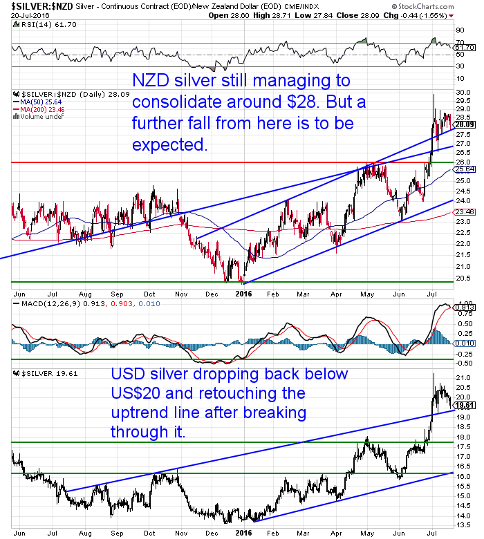 NZ Dollar Silver Chart