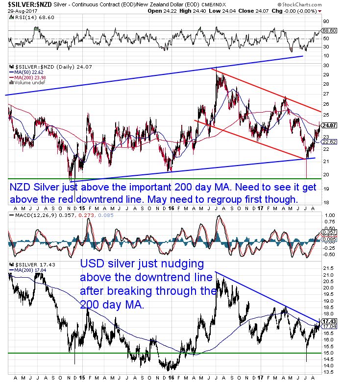 NZ Dollar Silver Chart