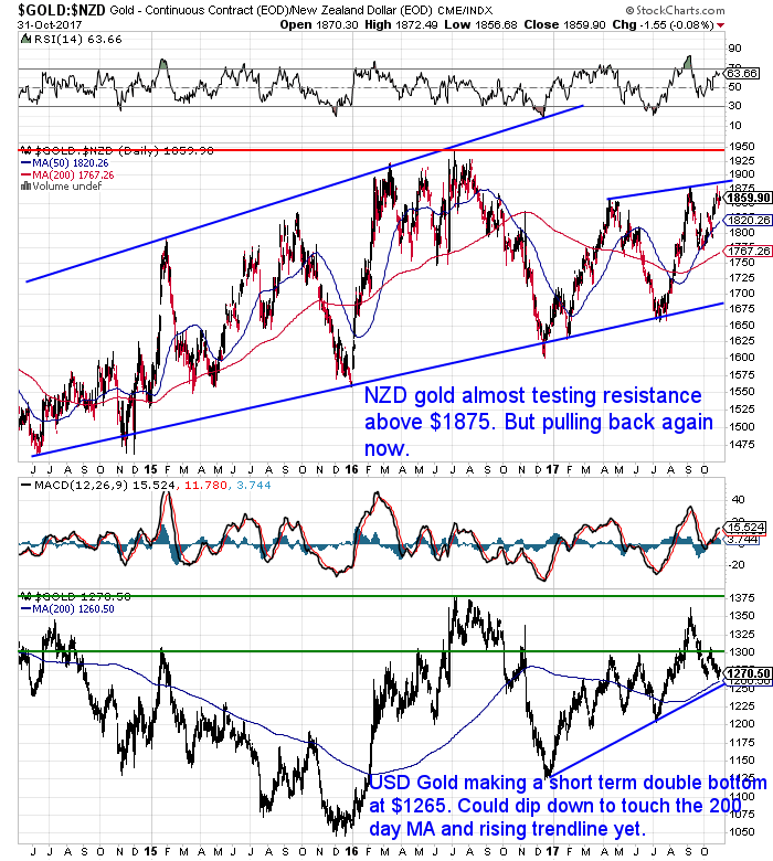 NZ Dollar Gold Chart