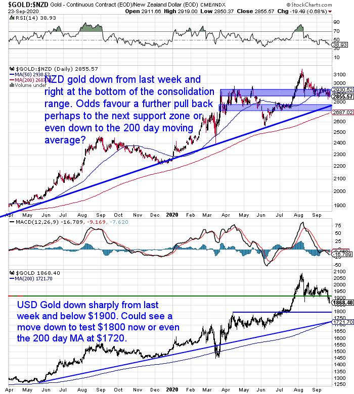 NZ Dollar Gold Chart