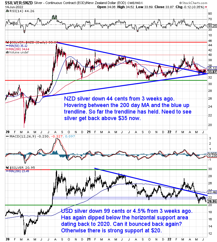 NZ Dollar Silver Chart