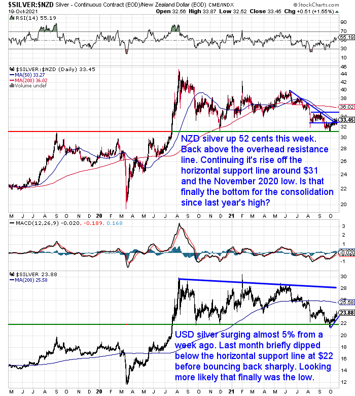 NZ Dollar Silver Chart