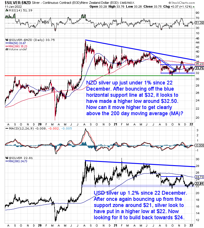 NZ Dollar Silver Chart