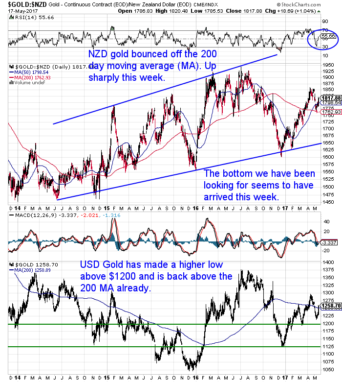 NZ Dollar Gold Chart