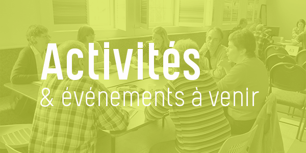 activités et événements à venir