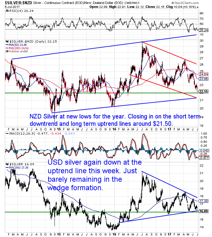 NZ Dollar Silver Chart