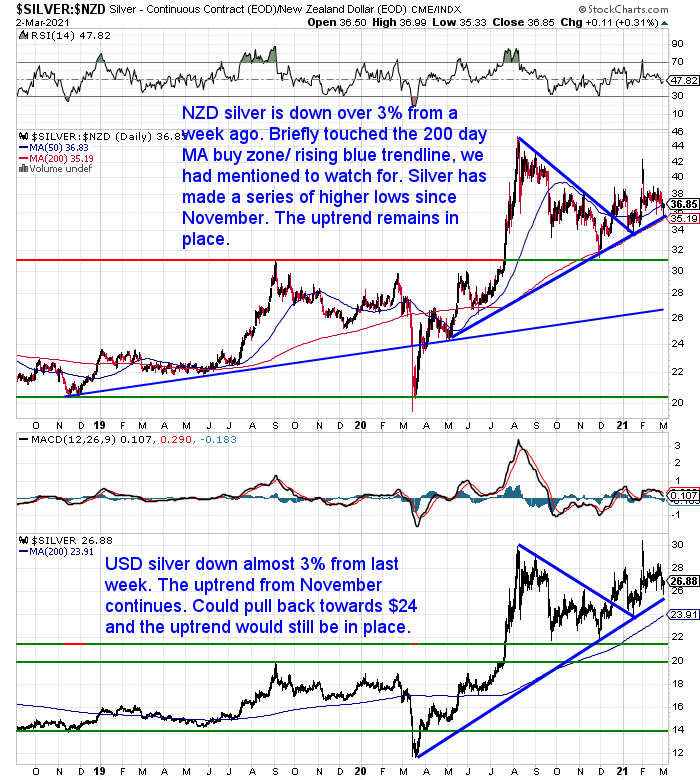 NZ Dollar Silver Chart