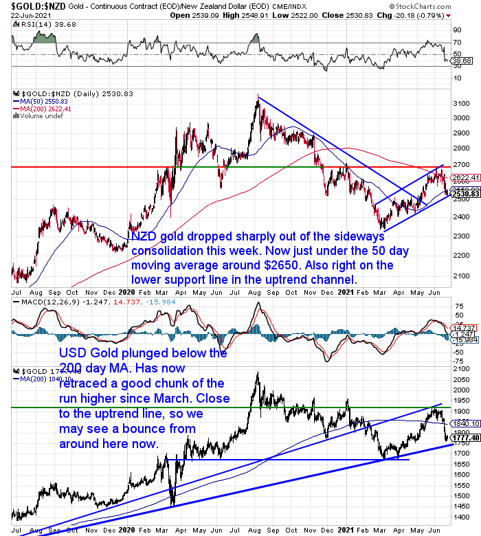 NZ Dollar Gold Chart