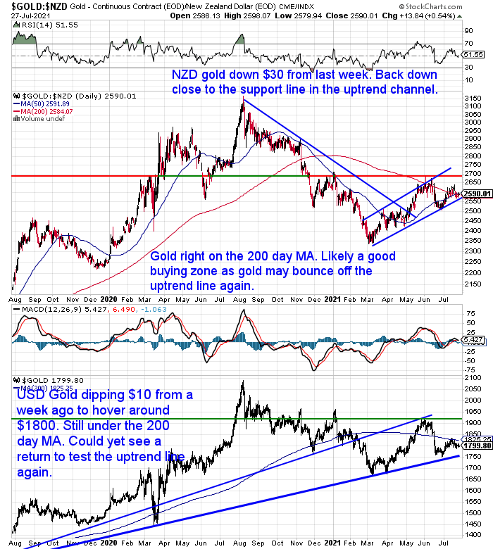 NZ Dollar Gold Chart