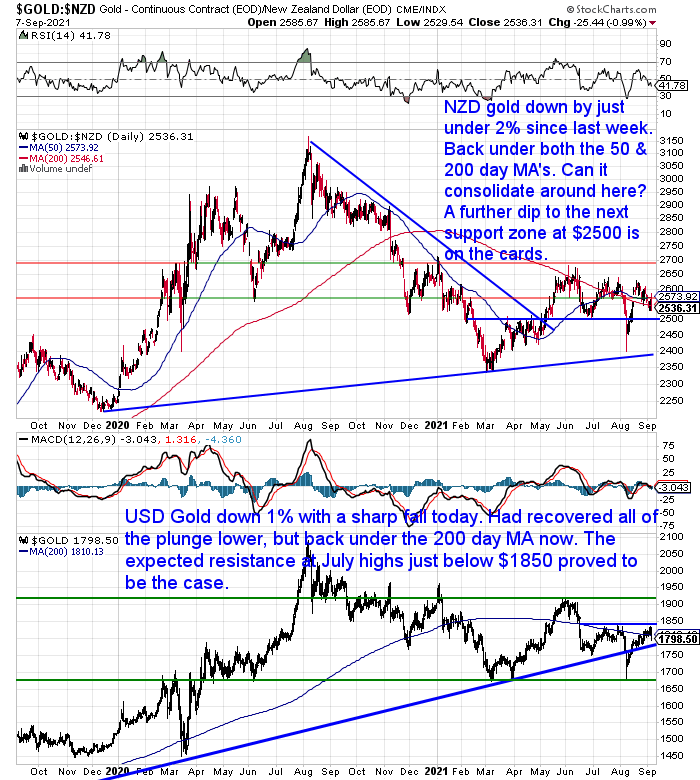 NZ Dollar Gold Chart