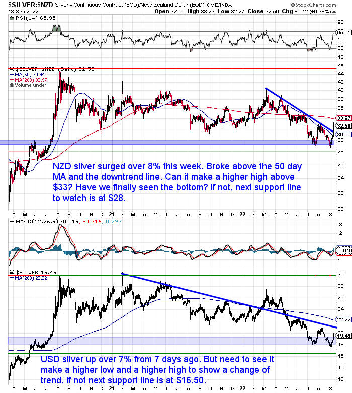 NZ Dollar Silver Chart