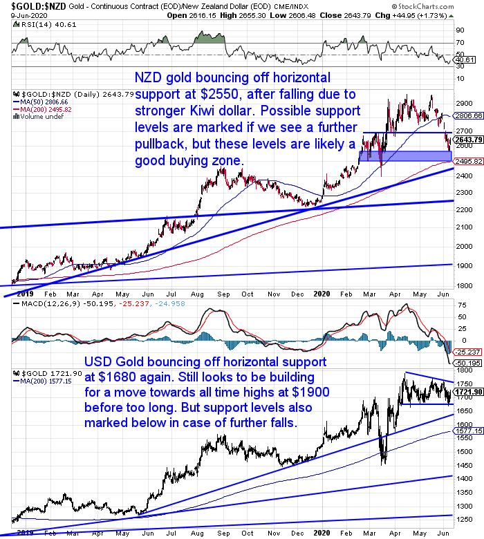 NZ Dollar Gold Chart