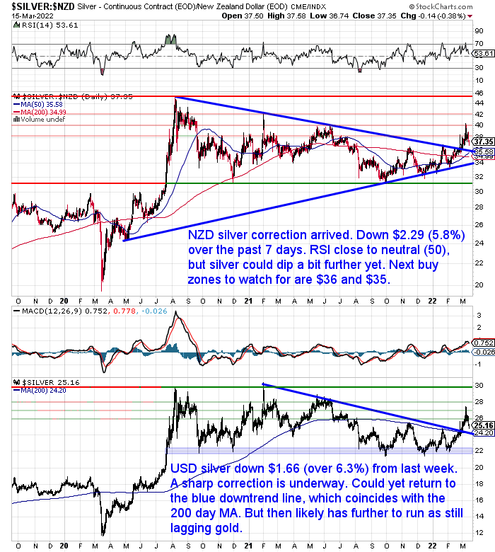 NZ Dollar Silver Chart