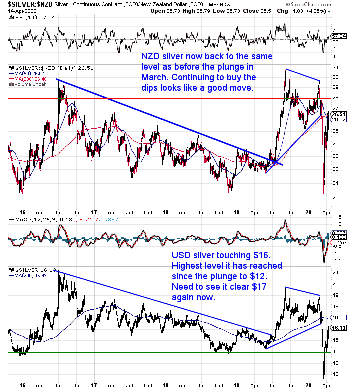 NZ Dollar Silver Chart