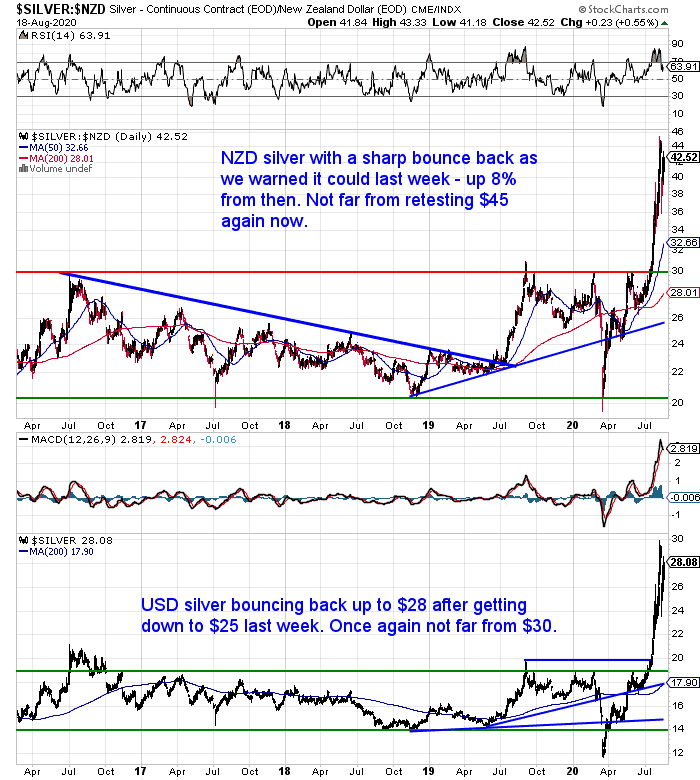 NZ Dollar Silver Chart