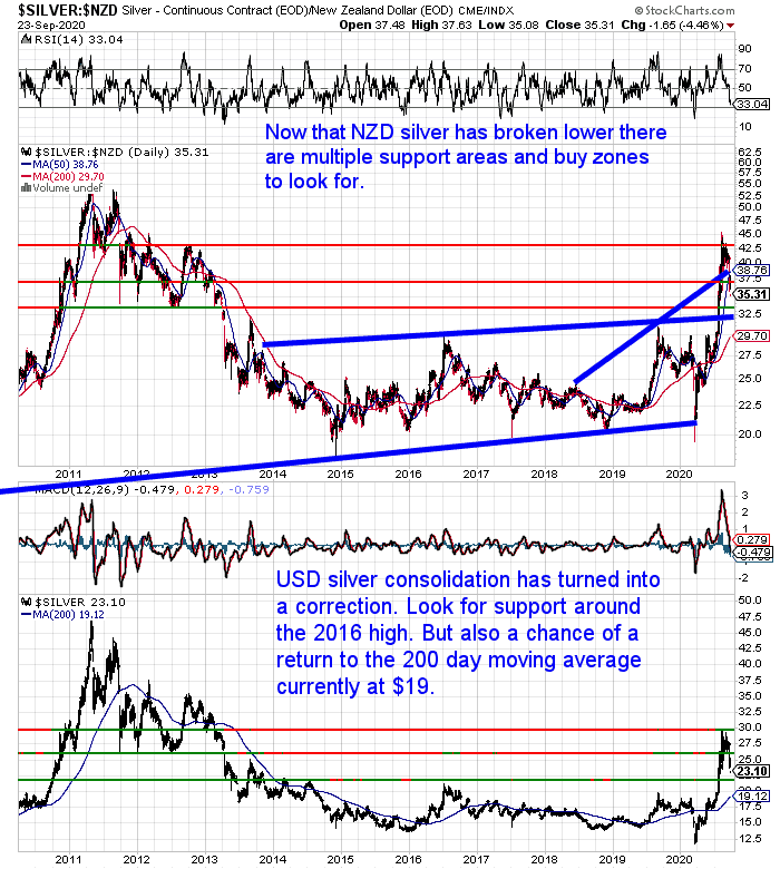 NZ Dollar Silver Chart