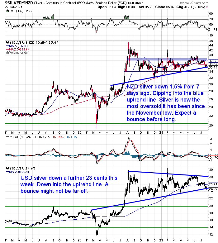 NZ Dollar Silver Chart