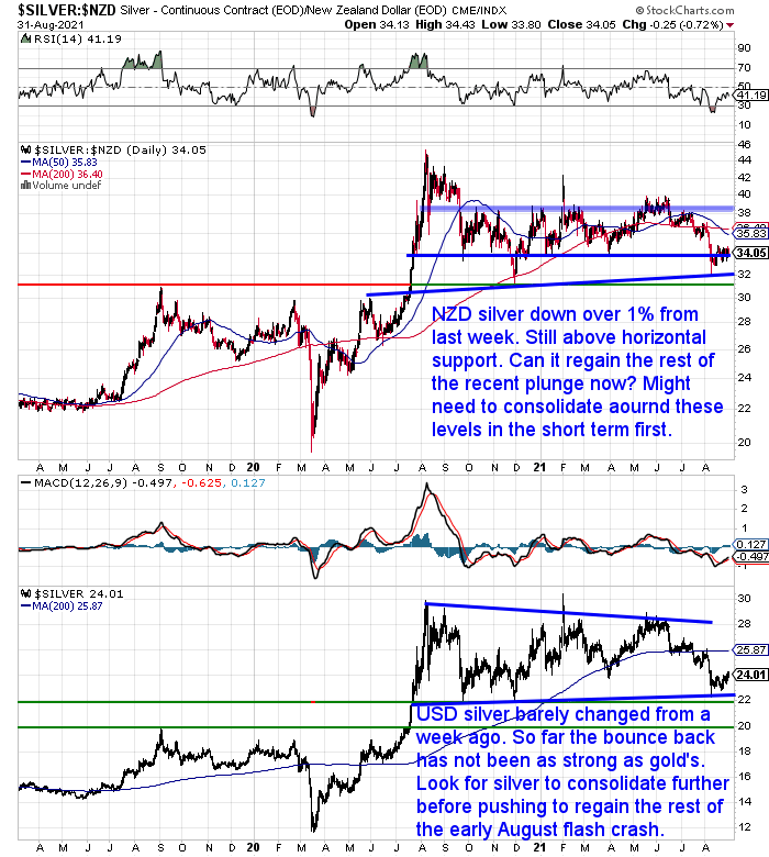 NZ Dollar Silver Chart