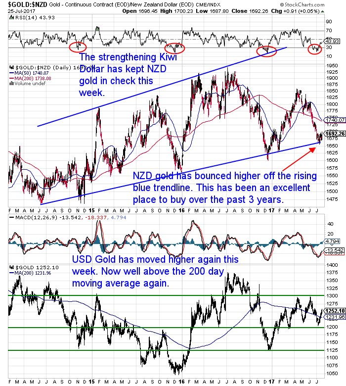 NZ Dollar Gold Chart