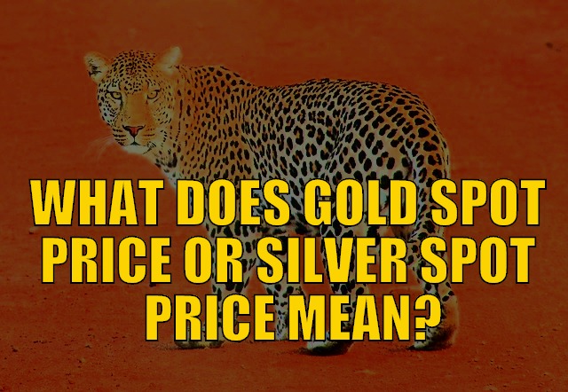 What Does Gold Spot Price (Or Silver Spot Price) Mean?