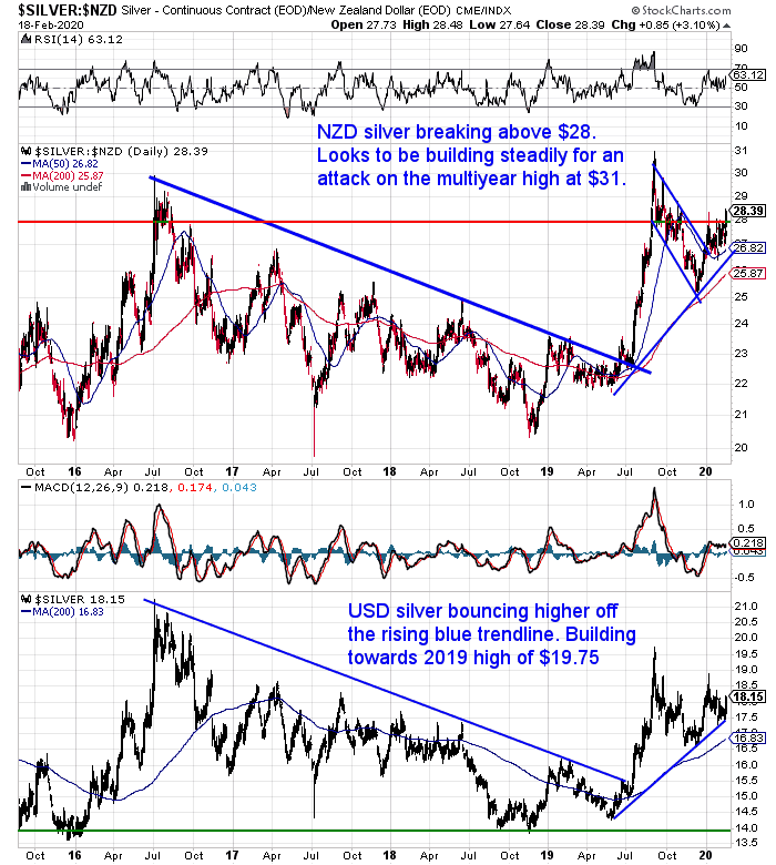 NZ Dollar Silver Chart