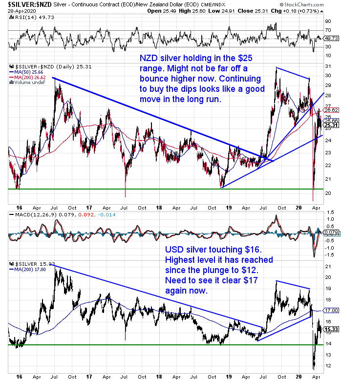 NZ Dollar Silver Chart