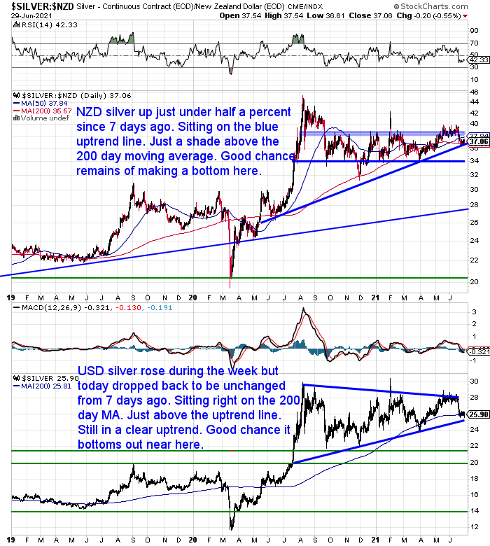 NZ Dollar Silver Chart