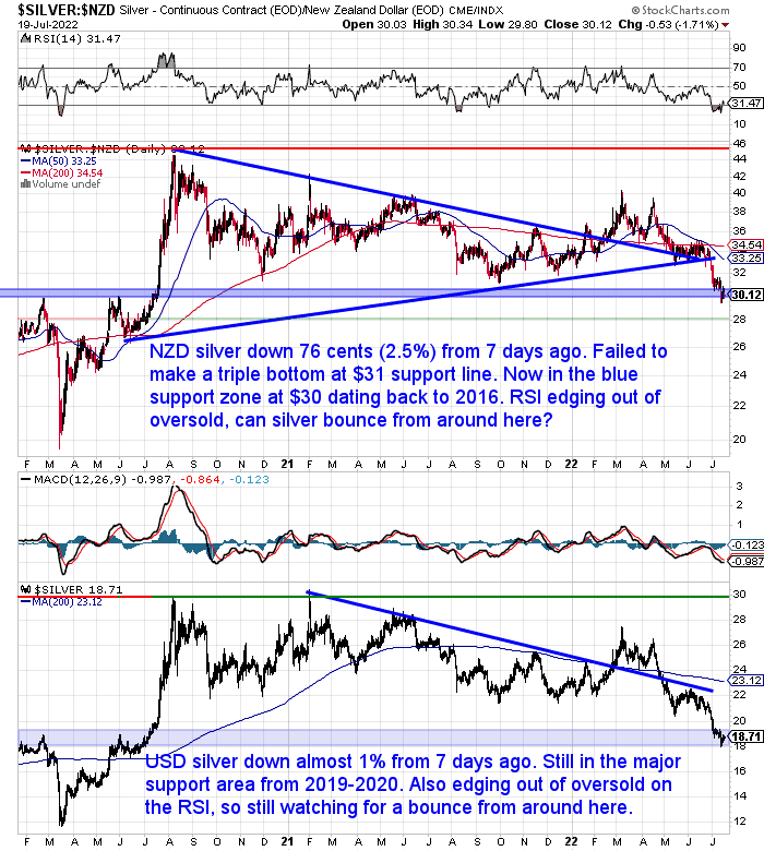 NZ Dollar Silver Chart