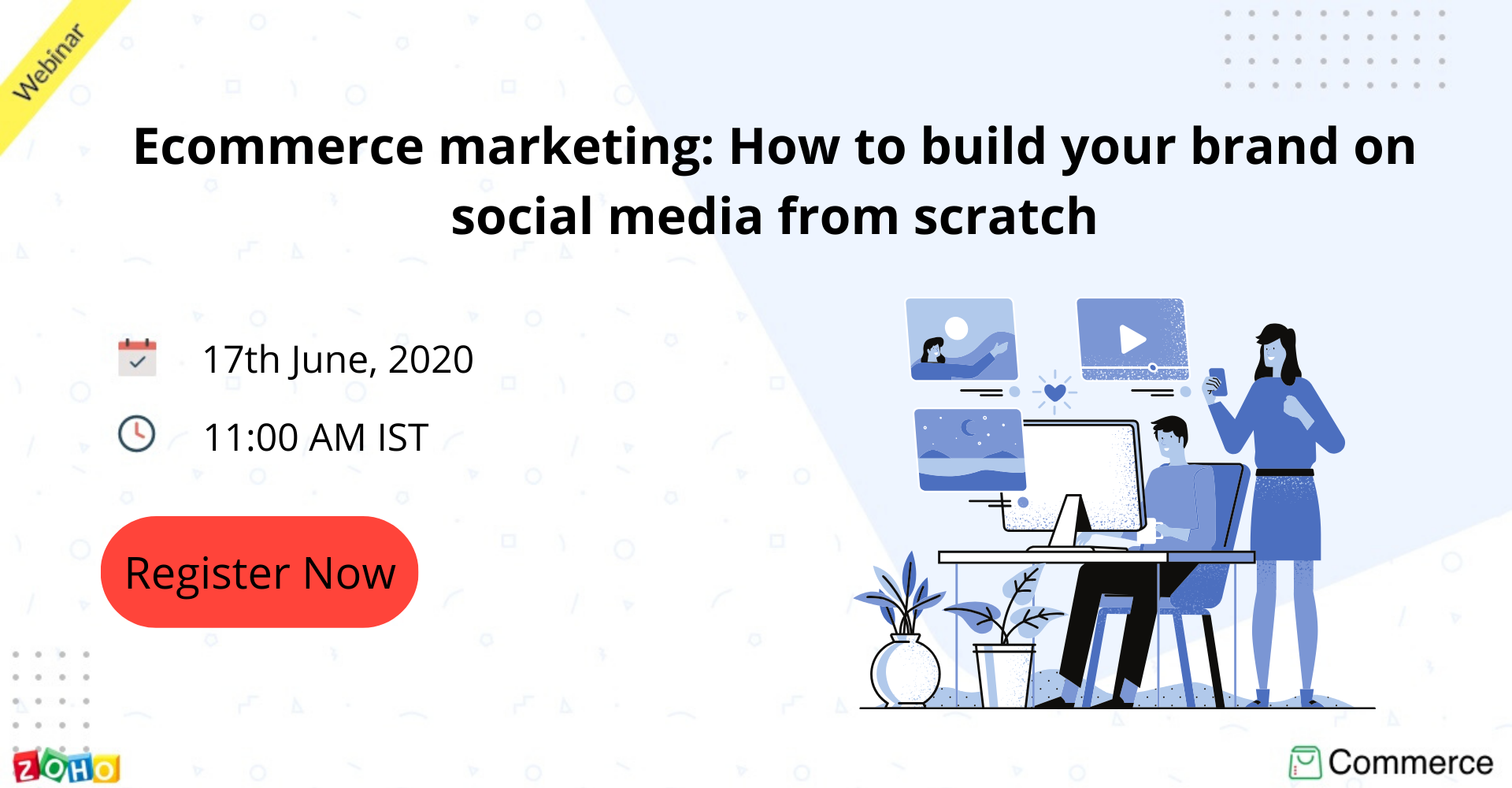Banner with details of webinar
