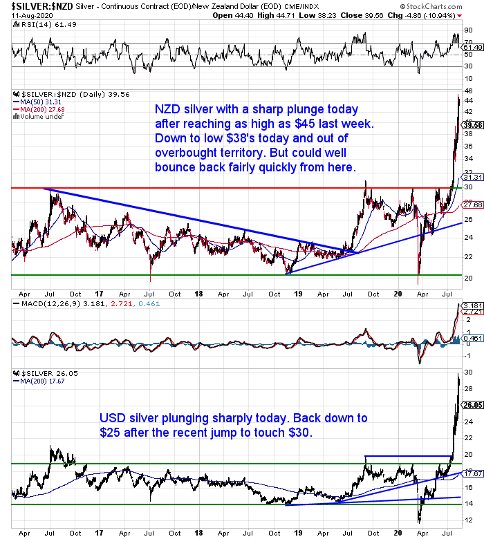 NZ Dollar Silver Chart